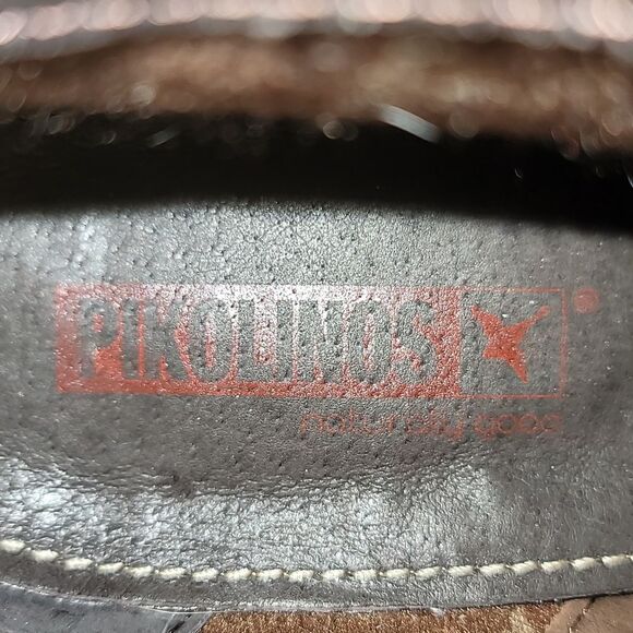 Pikolinos Ginebra‎ Dark Tan Slouchy Side Zip Boots Small Wedge Heel 37 6½ - 7 - Picture 8 of 10